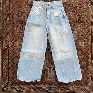 Free People Wide Leg Denim Trouser